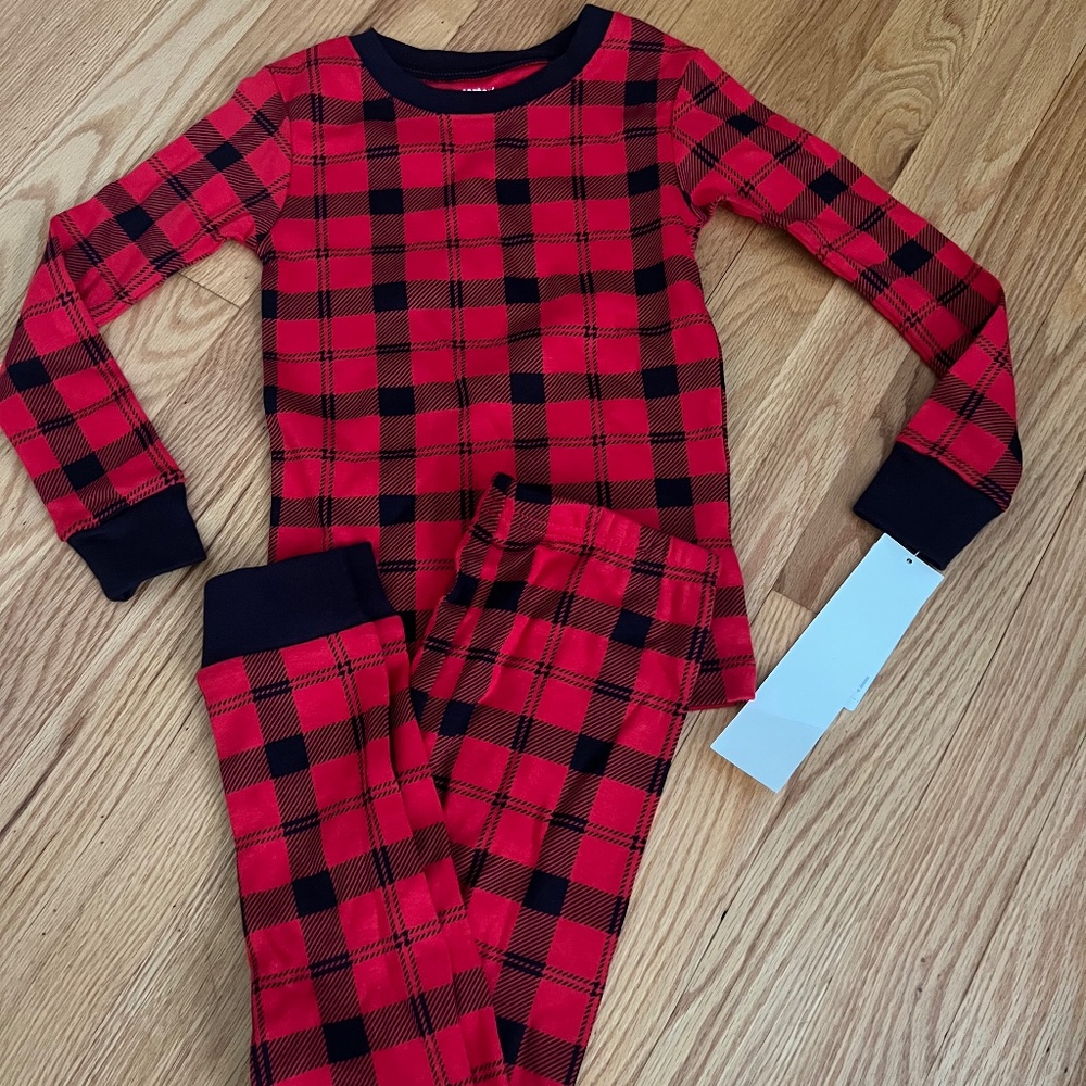 plaid red/black pajamas